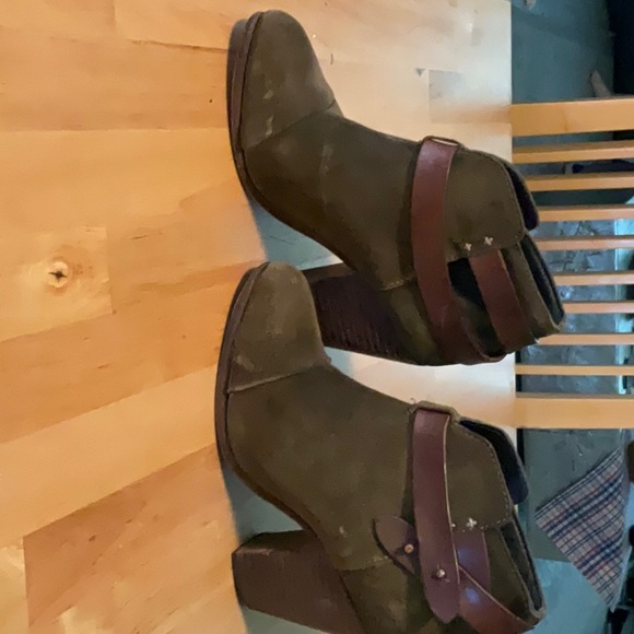 Rag & Bone Green Suede Ankle Booties - Picture 3 of 3